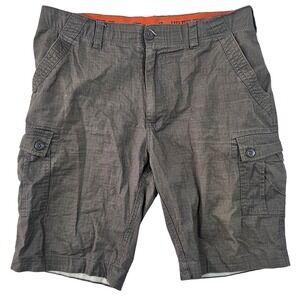 WearFirst Day Hiker Mens 34 Cargo Shorts Gray Ripstop Cotton Spandex E266855
